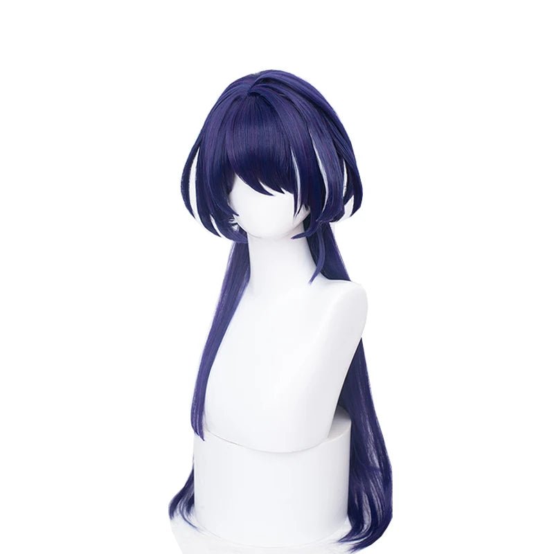 Peruca Cosplay Honkai Star Rail Acheron Vermelha Misturada Cabelo Sintético Resistente ao Calor - Estrela Cosplay