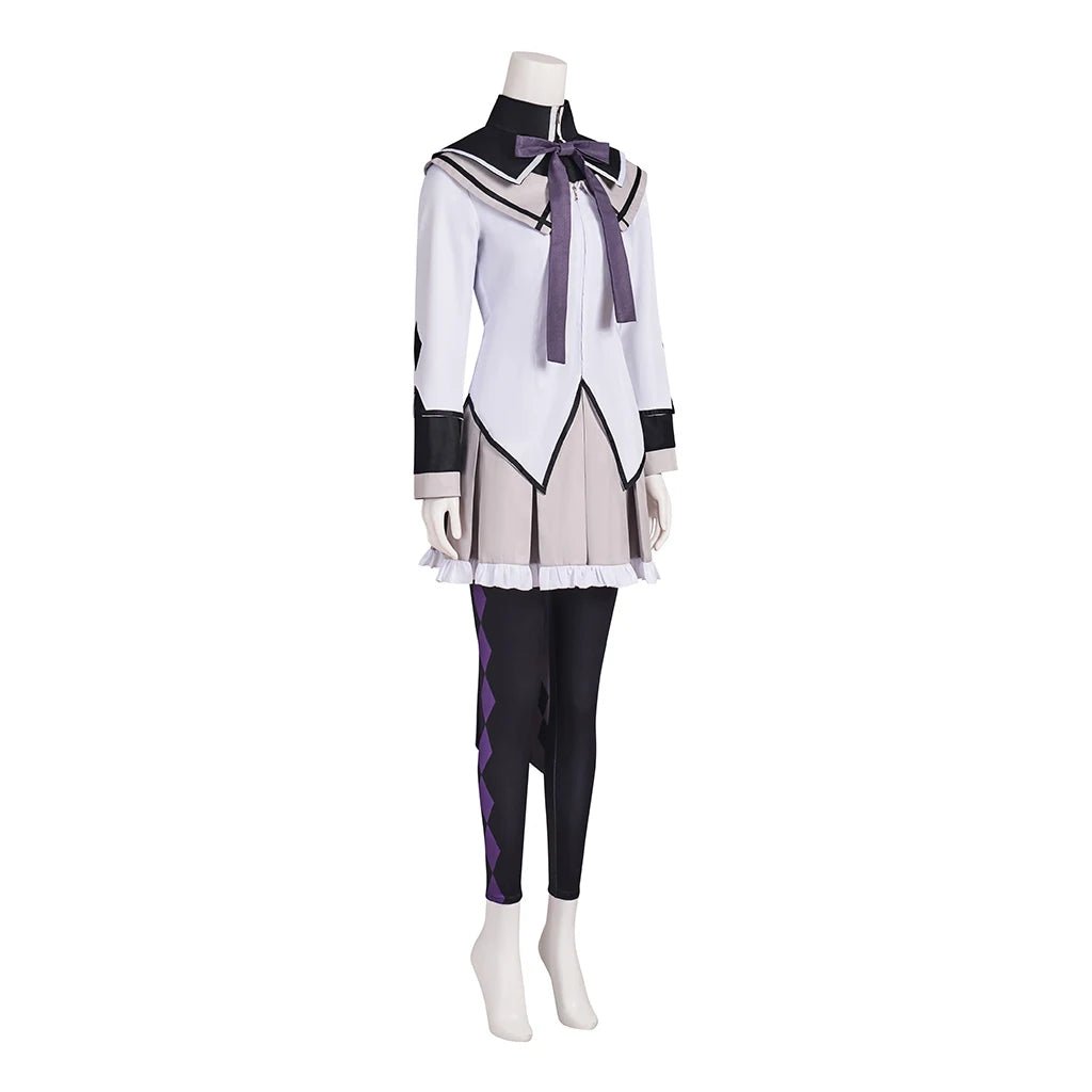 Traje de Cosplay Homura Akemi Anime - Uniforme de Batalha para Mulher com Saias, Conjunto para Halloween, Carnaval, Festa de Menina Mágica, Disfarce e Vestido de Baile - Estrela Cosplay