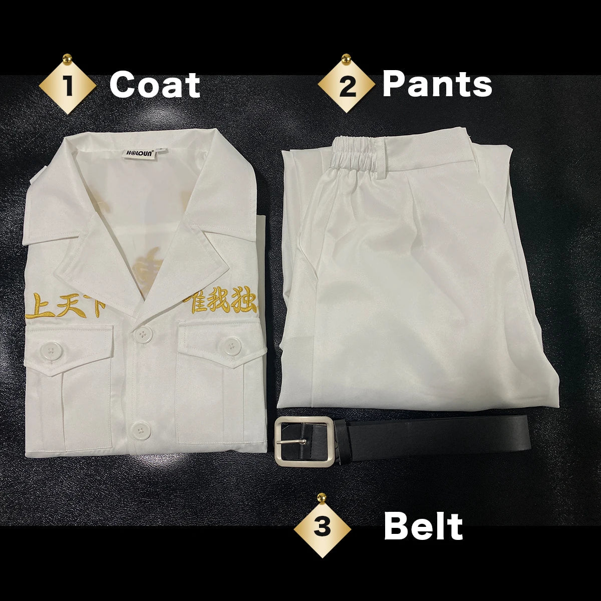 Fantasia Cosplay Tokyo Revengers Ran Haitani Rindo Haitani Jaqueta com Bordado Manji Uniforme Ataque Especial Halloween - Estrela Cosplay