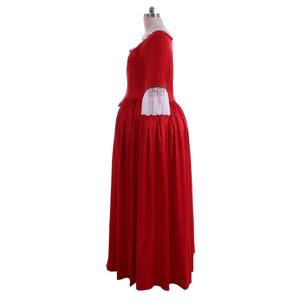 Vestido de Baile Vermelho Claire Randall Outlander | Cosplay Estilo Rococo e Medieval - Estrela Cosplay