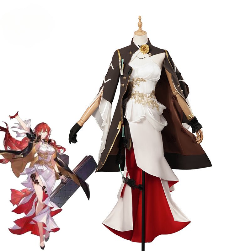 Vestido de Cosplay Himeko Honkai Star Rail para Mulher - Festa, Halloween, Carnaval - Estrela Cosplay