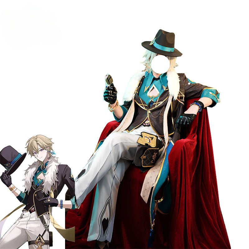 Fantasia de Cosplay Aventurine de Honkai Star Rail - Colegas de Topaz, Corporação da Paz Interastral, Traje para Homens, Festa de Halloween - Estrela Cosplay
