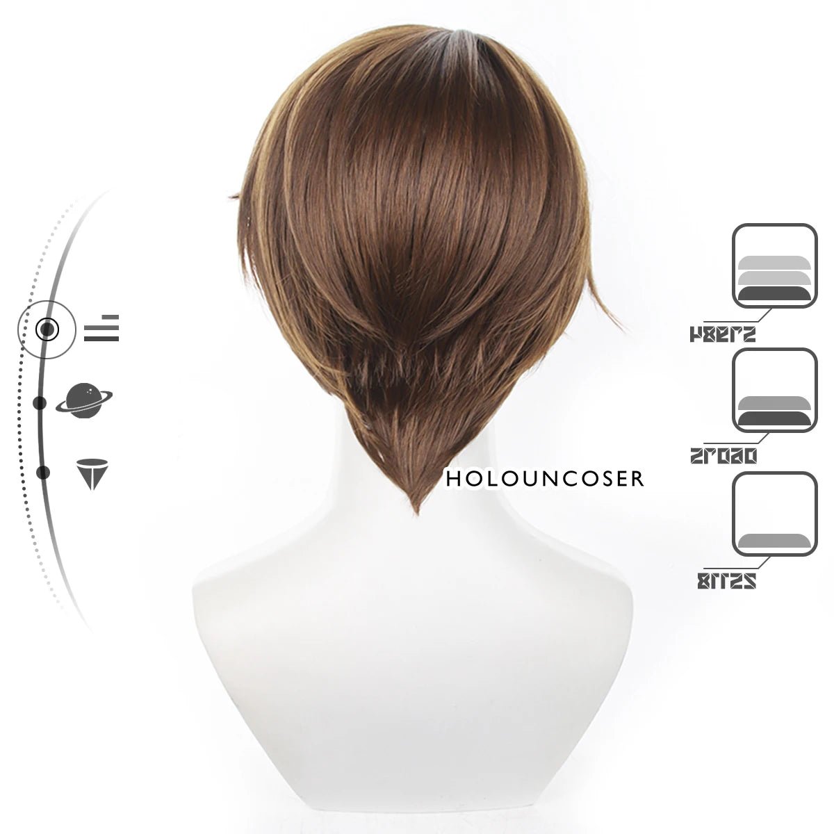 Peruca Cosplay Welt Yang Honkai Star Rail - Rosa Rede Térmica Fibra Sintética Tamanho Ajustável Halloween Natal - Estrela Cosplay