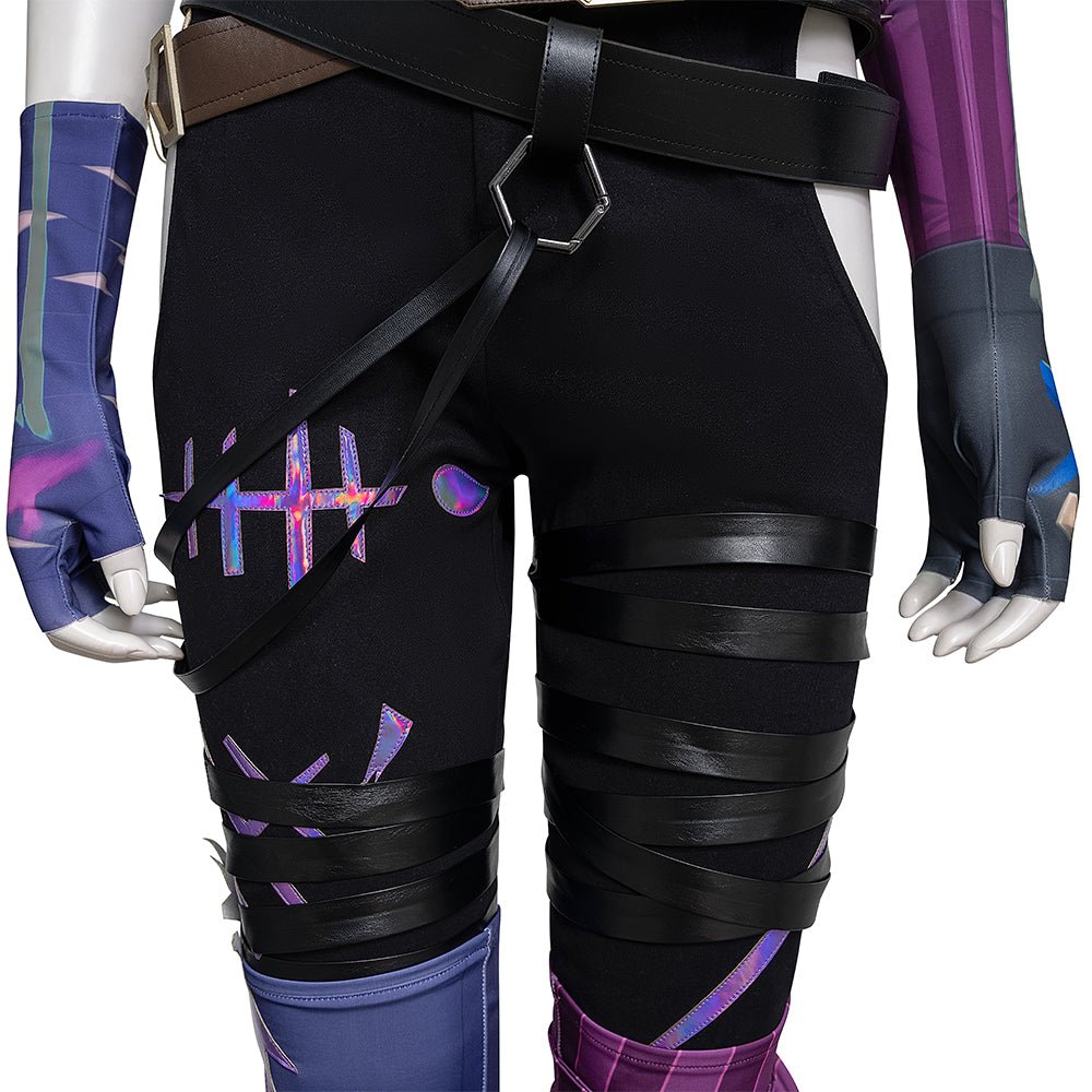 Fantasia de Cosplay Arcane Jinx - Traje Jinx da Batalha da Cidade Dupla 2 - Estrela Cosplay