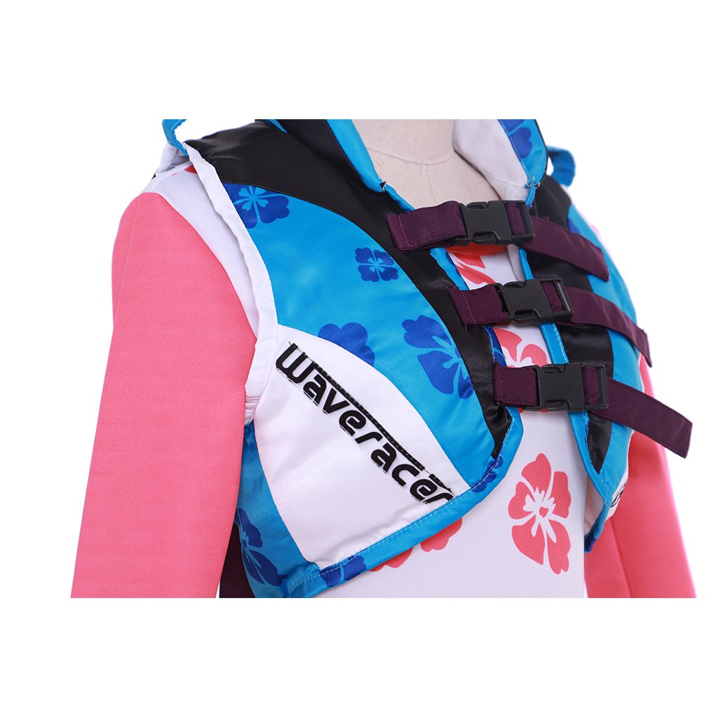Traje de Cosplay D.Va Hana Song Waveracer | Roupa de Praia Rosa de Overwatch - Estrela Cosplay