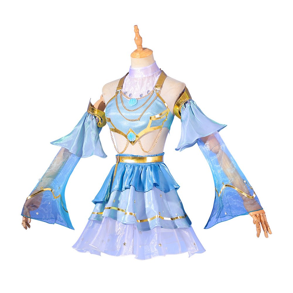 Fantasia de Seraphine de League of Legends - Ocean Song Roupa de Banho, Traje para Festa de Halloween - Estrela Cosplay