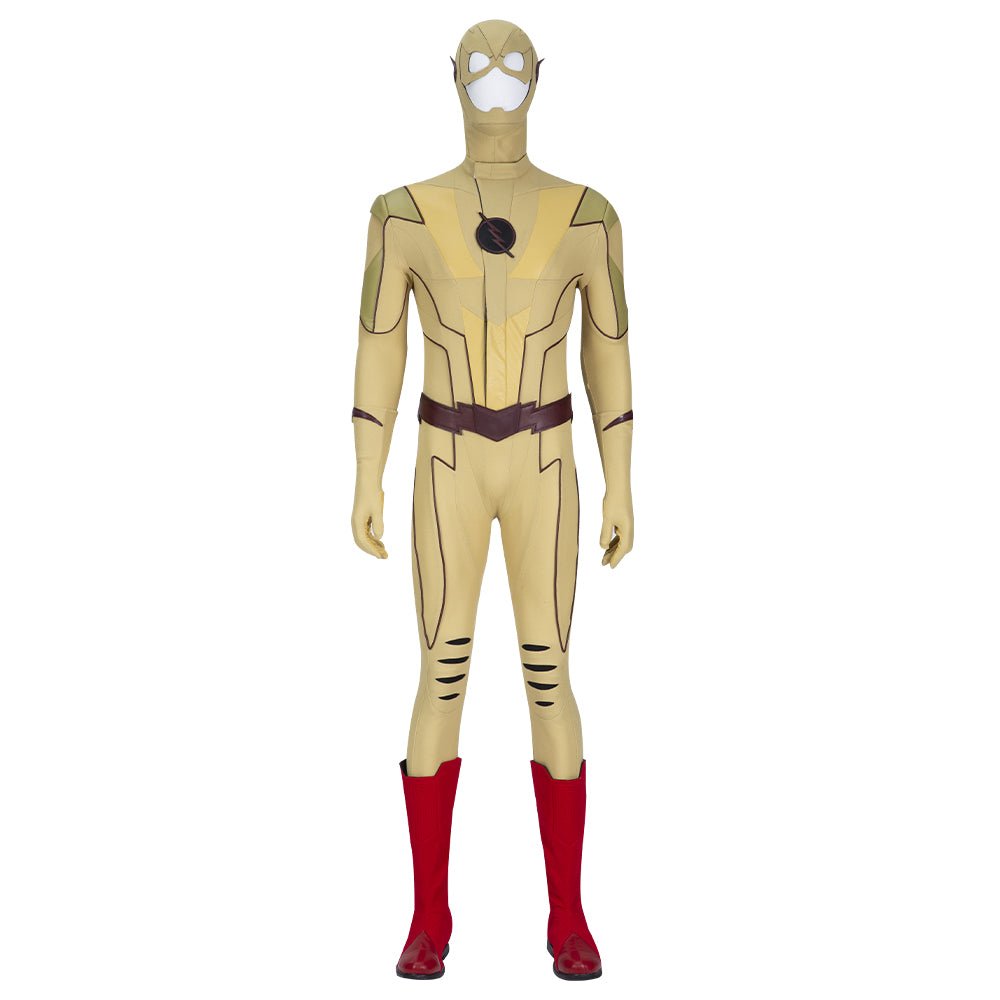 Fantasia de Cosplay Reverse-Flash de The Flash Temporada 8 - Macacão Amarelo para Homens - Estrela Cosplay