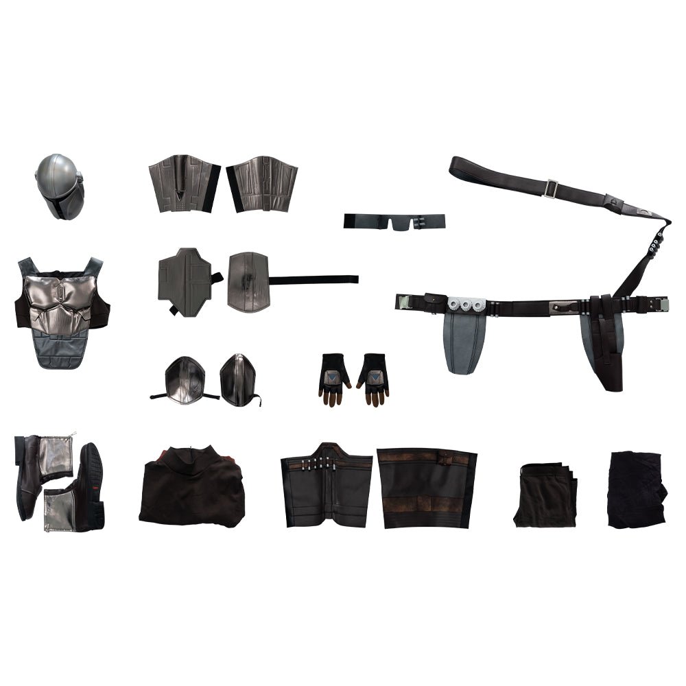 Fantasia Adulta de Din Djarin Cosplay - The Mandalorian Temporada 2 Conjunto Deluxe Completo - Estrela Cosplay