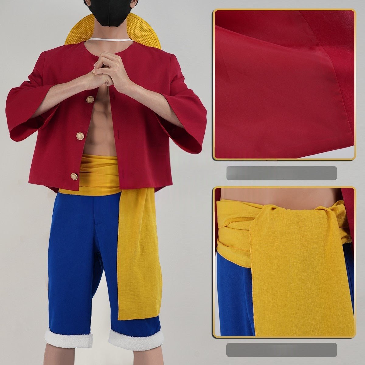 Fantasia de Monkey D. Luffy - Traje Premium de One Piece - Estrela Cosplay