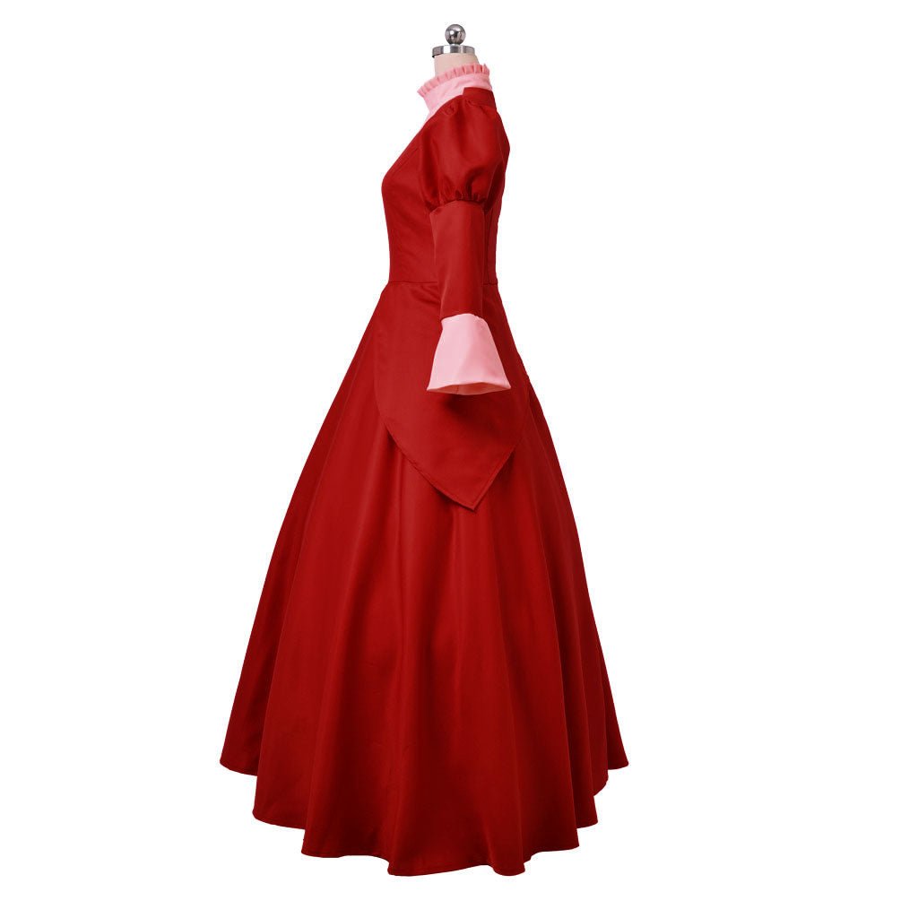 Fantasia Lady Tremaine Cosplay | Vestido Vermelho Rainha para Mulheres | Traje Adulto para Halloween e Eventos Disney - Estrela Cosplay