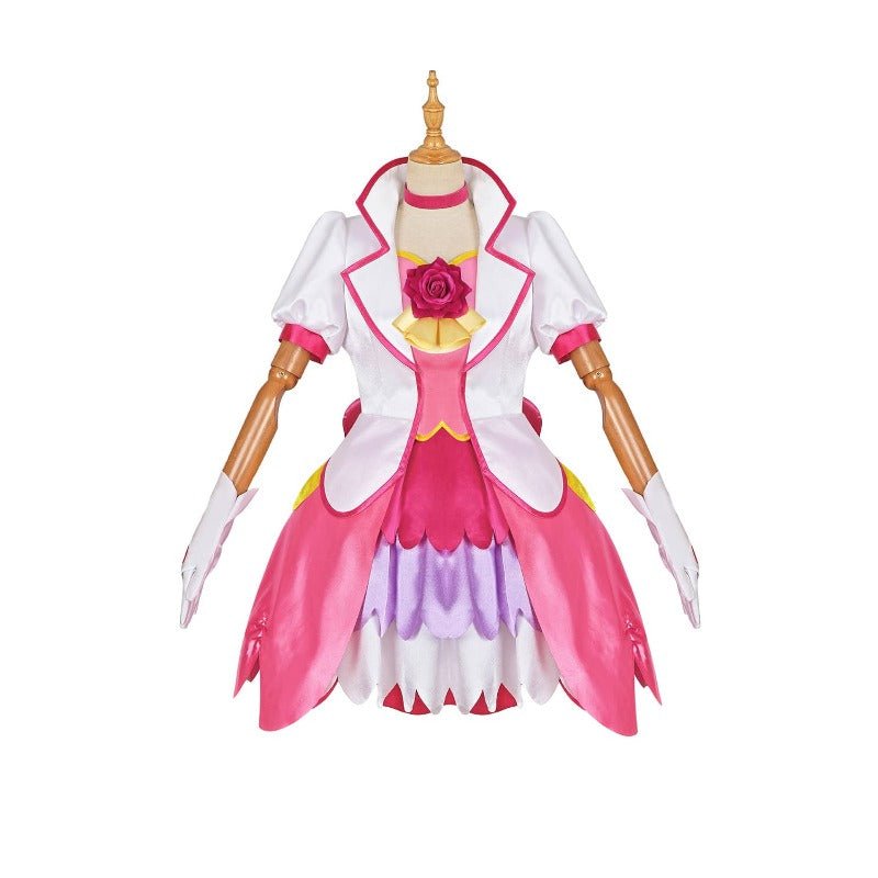 Fantasia de Cosplay Haruno Haruka Cure Flora de Go! Princess Precure para Halloween - Estrela Cosplay