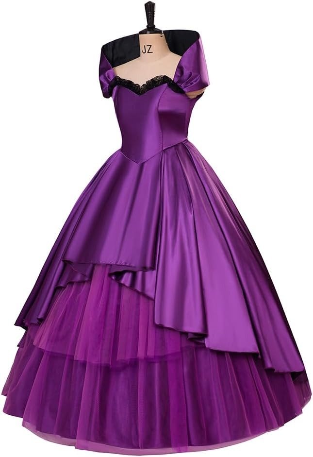 Fantasia de Dama Barbada de Circo para Mulheres - Vestido Tutu Teatral Roxo para Cosplay - Estrela Cosplay