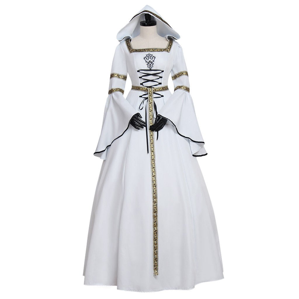 Vestido de Baile Gótico Vampiro para Cosplay, Casamento Medieval Vitoriano Renascentista, Halloween e Fãs de Anime - Estrela Cosplay