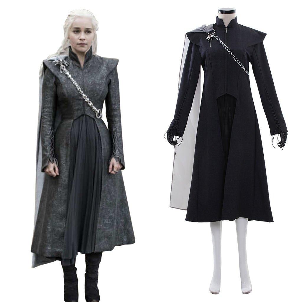 Fantasia de Daenerys Targaryen para Natal | Vestido Medieval e Capa Preta - Estrela Cosplay