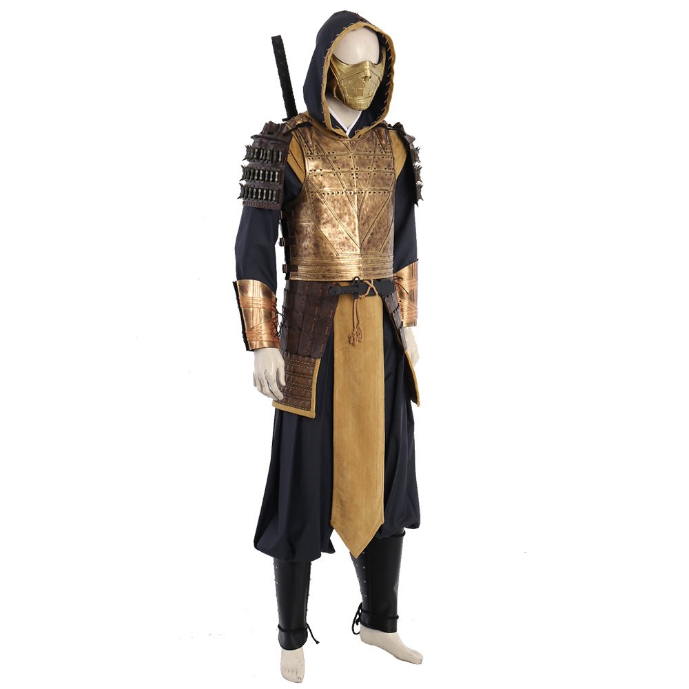 Traje de Cosplay de Scorpion de Mortal Kombat para Homens, Fantasia de Combate para Halloween - Estrela Cosplay