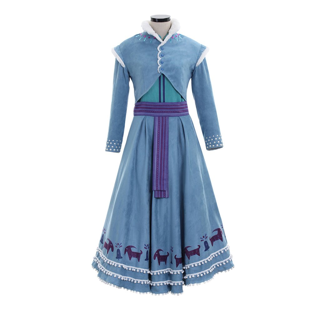 Fantasia de Cosplay Anna Princesa | Conjunto de Camisa, Saia e Casaco para Adultos em Eventos Disney e Halloween - Estrela Cosplay