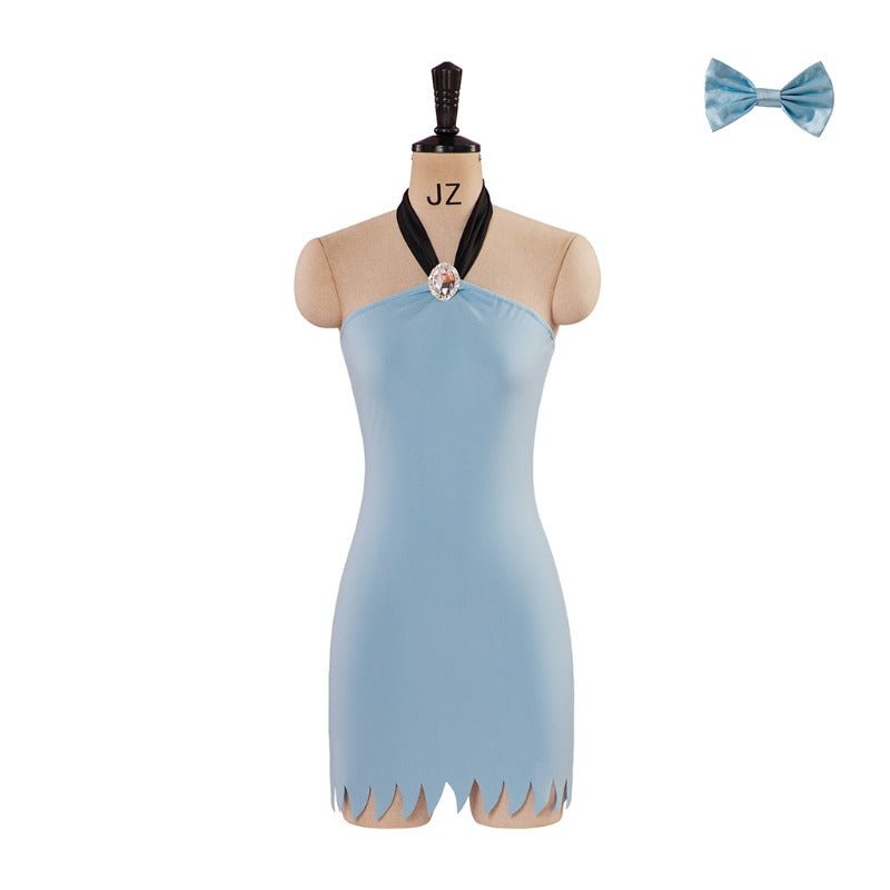 Fantasia de Betty Rubble - Vestido Azul para Mulheres | Cosplay Flintstones - Estrela Cosplay