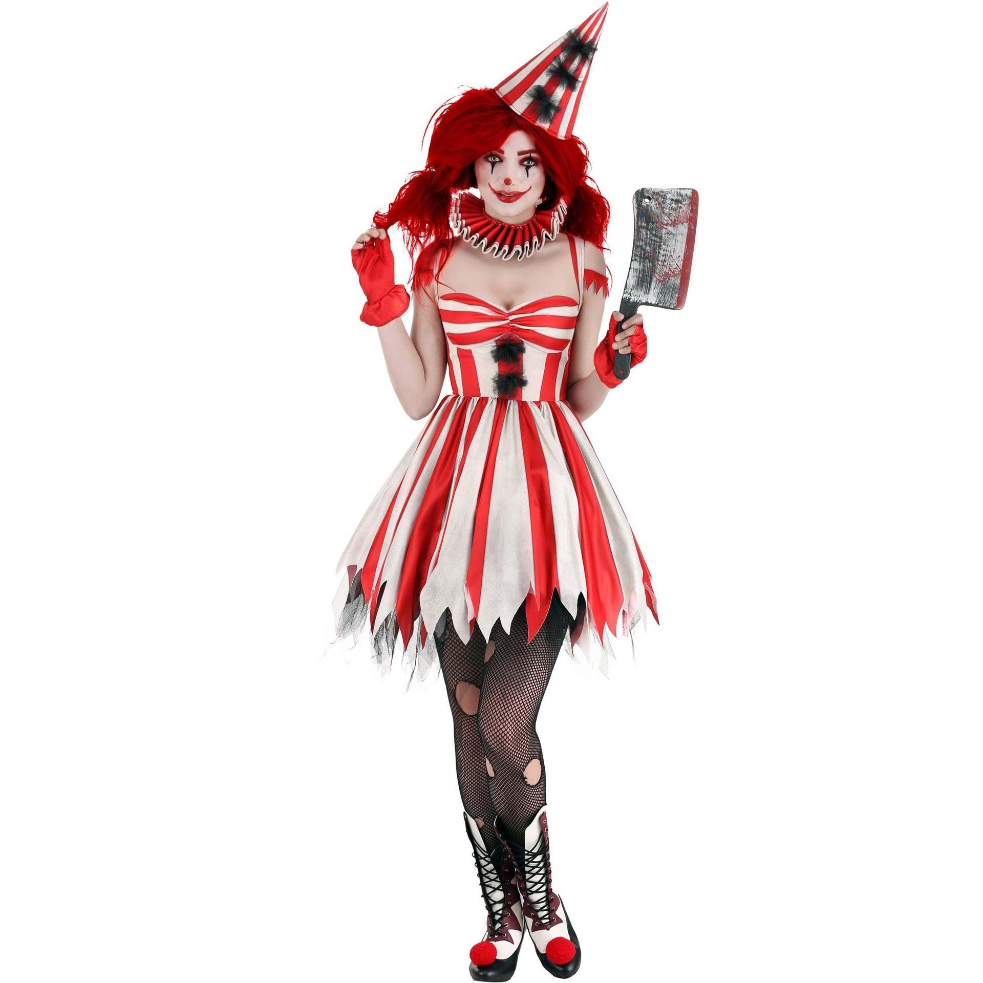 Fantasia de Palhaço Vampiro | Traje Feminino de Jester Serrilhado para Halloween - Estrela Cosplay
