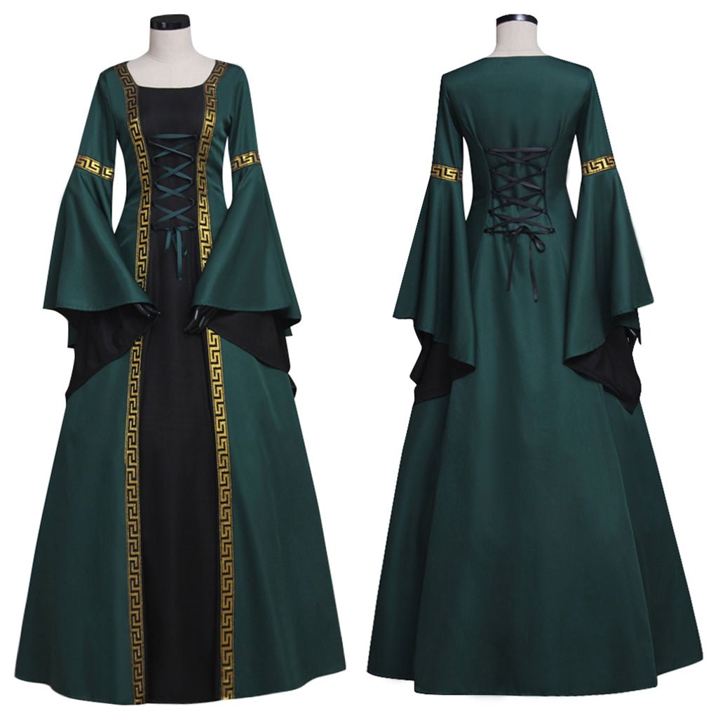Vestido de Princesa da Corte Real Tudor Regência Medieval Vitoriano para Baile de Máscaras - Estrela Cosplay