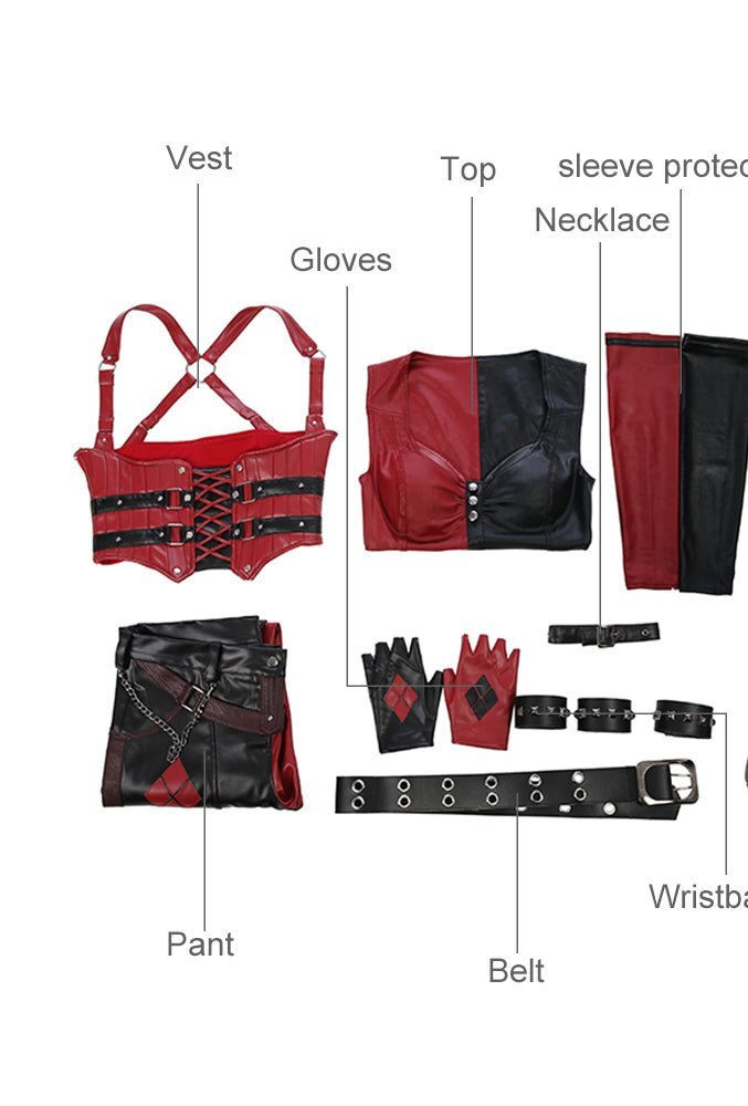 Fantasia de Harley Quinn de Batman: Arkham City - Traje de Personagem de Jogo de Alta Qualidade - Estrela Cosplay