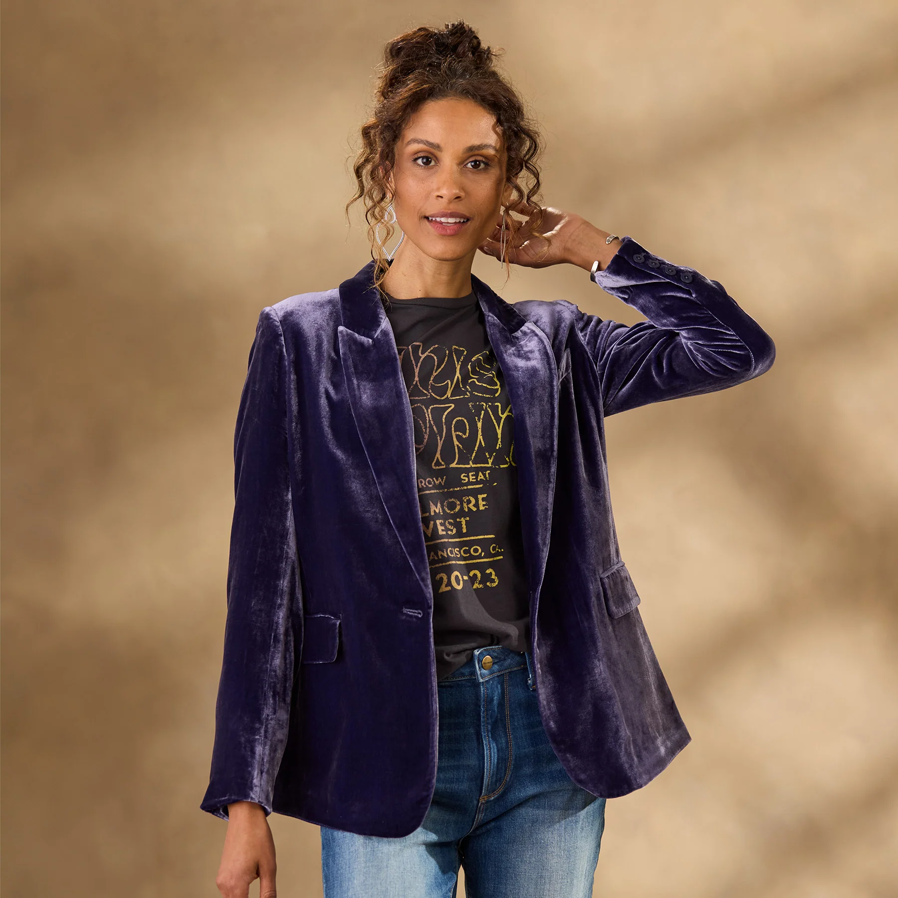 Ravell Velvet Blazer, Petite