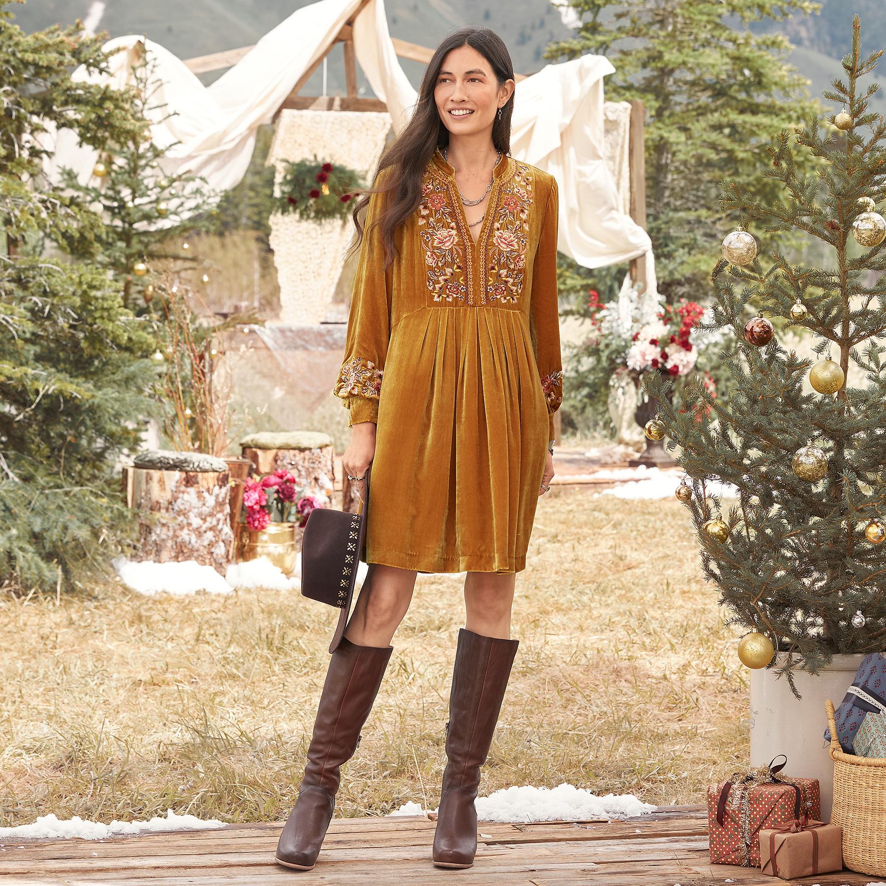 Sheena Velvet Dress, Petite