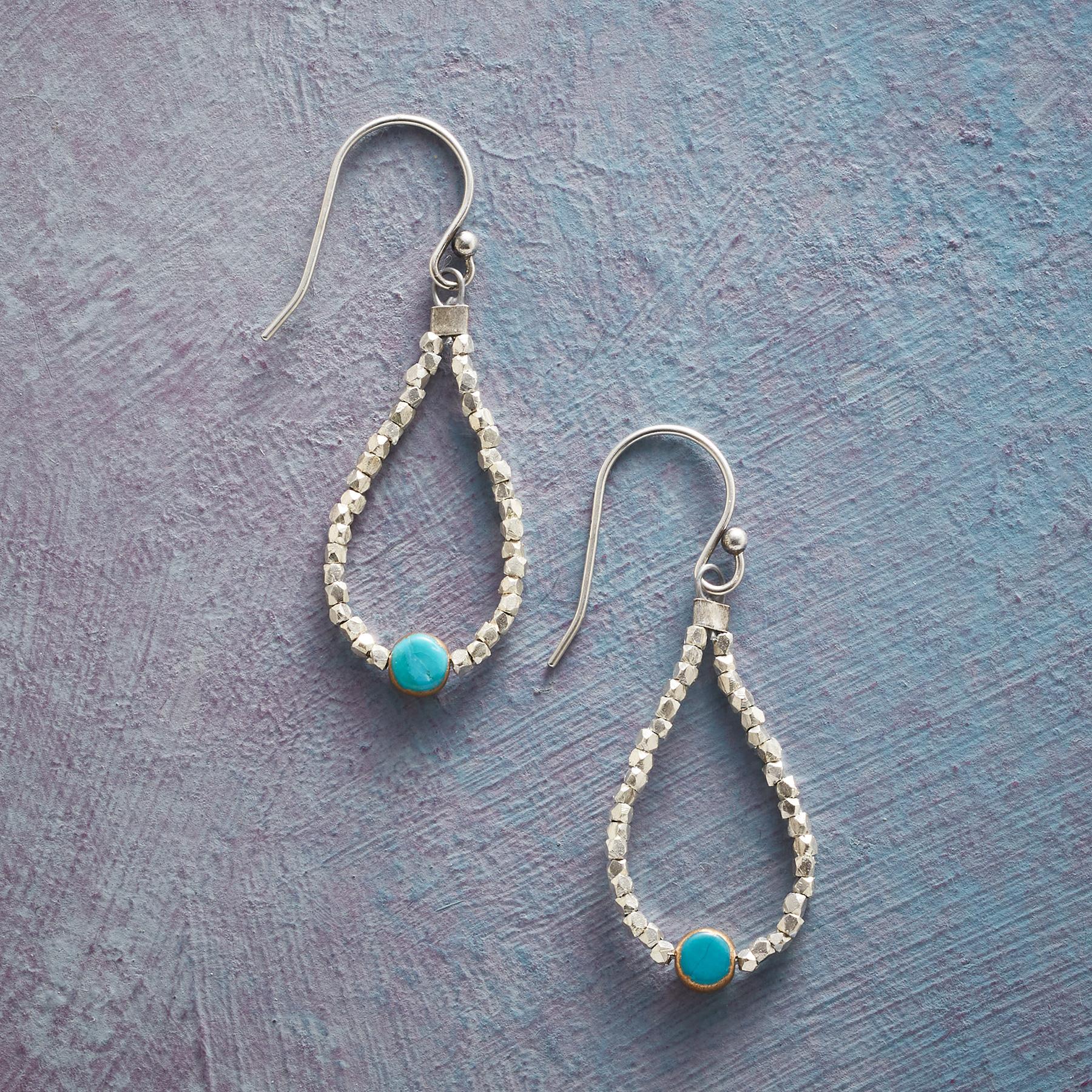 Teardrops And Turquoise Earrings