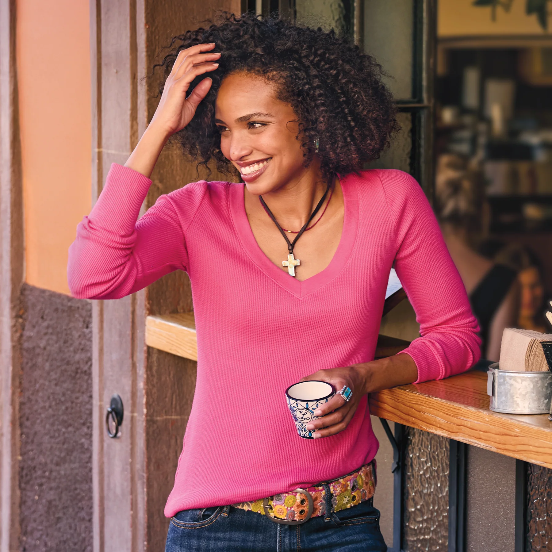 Voyager  V-Neck Thermal, Petite