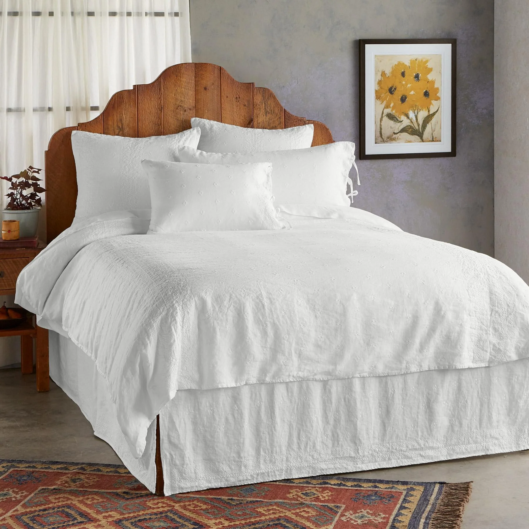 Gossamer Linen Embroidery Duvet