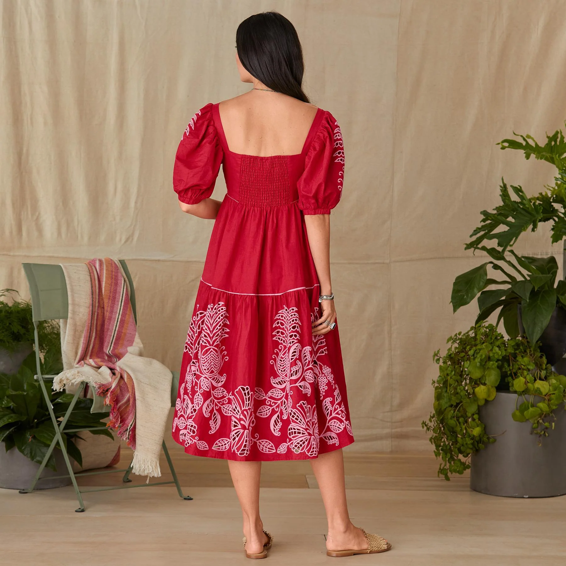 Palm Tree Richelieu Dress