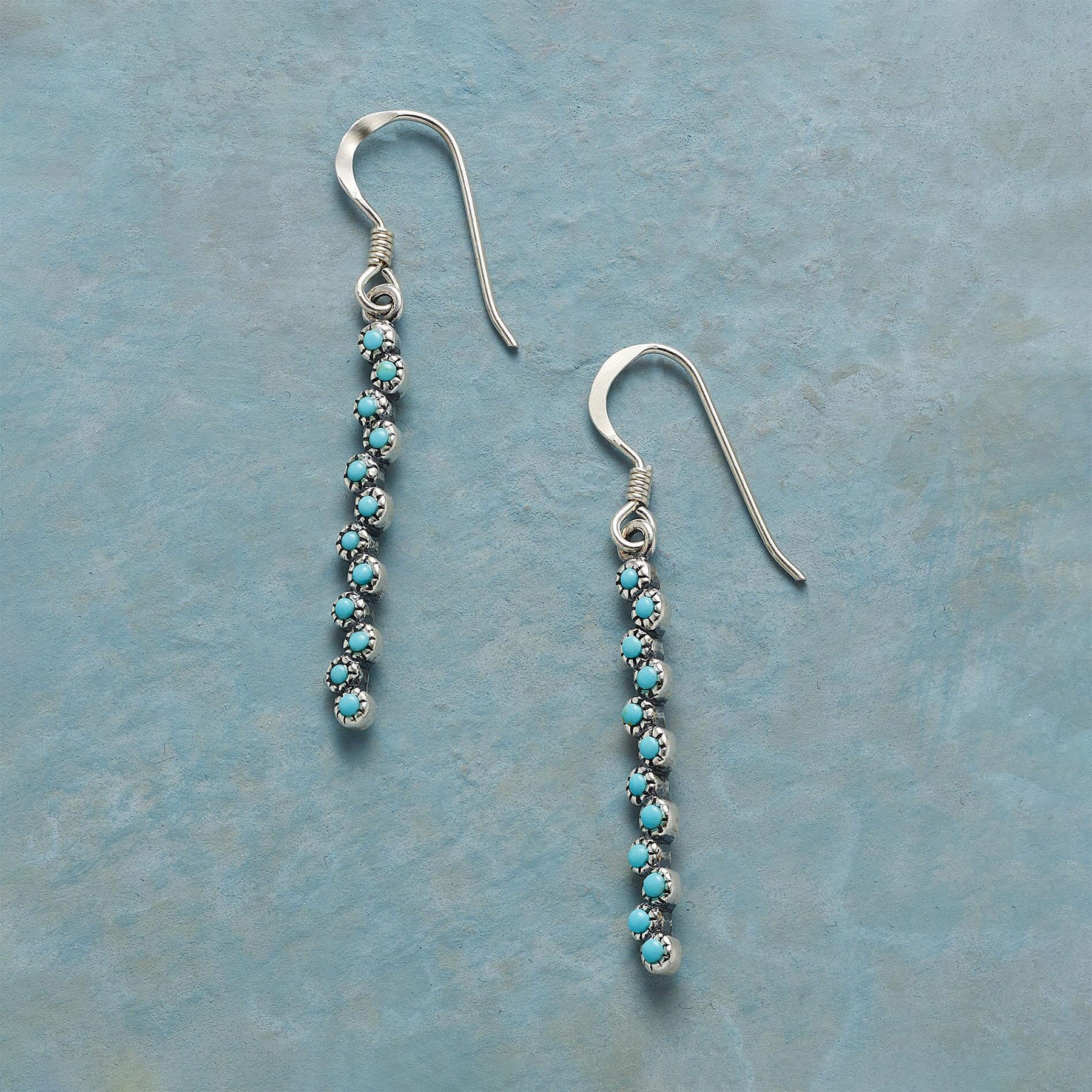 Turquoise Flowerfall Earrings