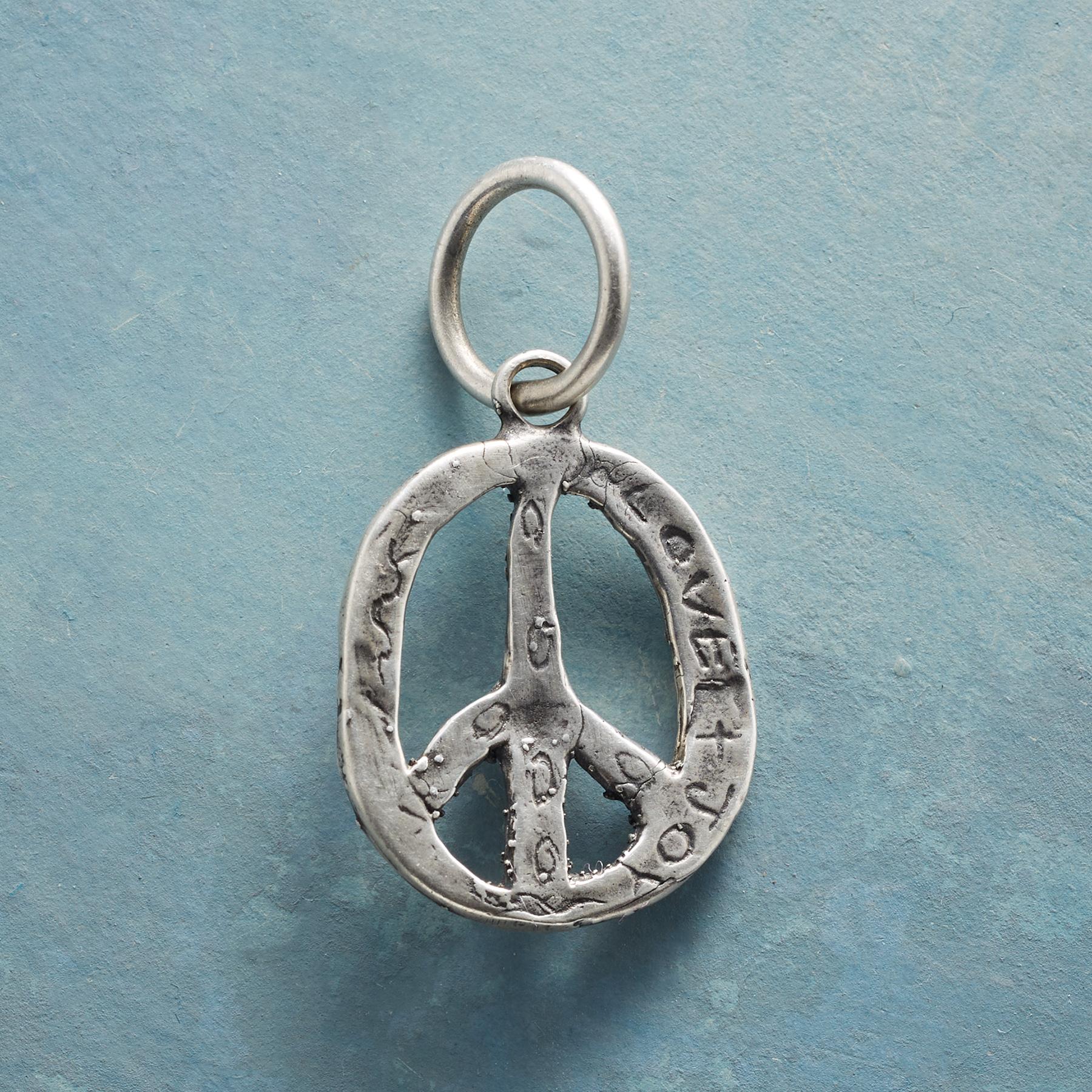 Sterling Silver Peace & Love Charm
