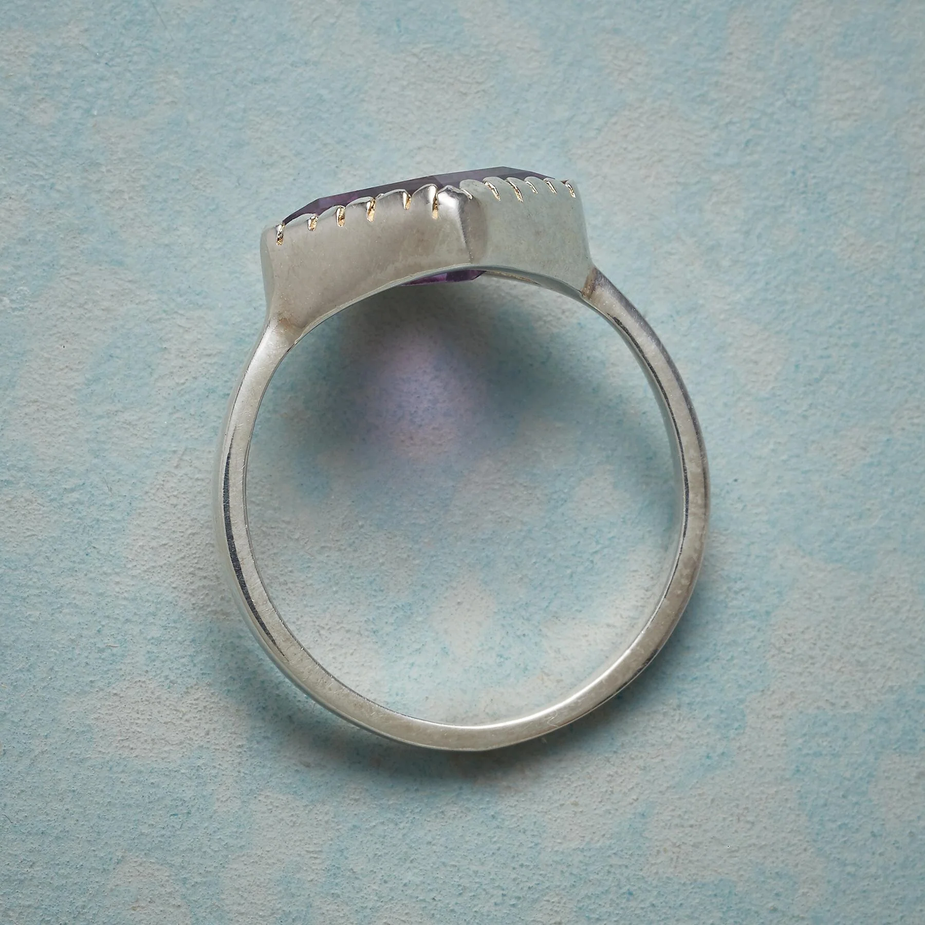 Angled Amethyst Ring