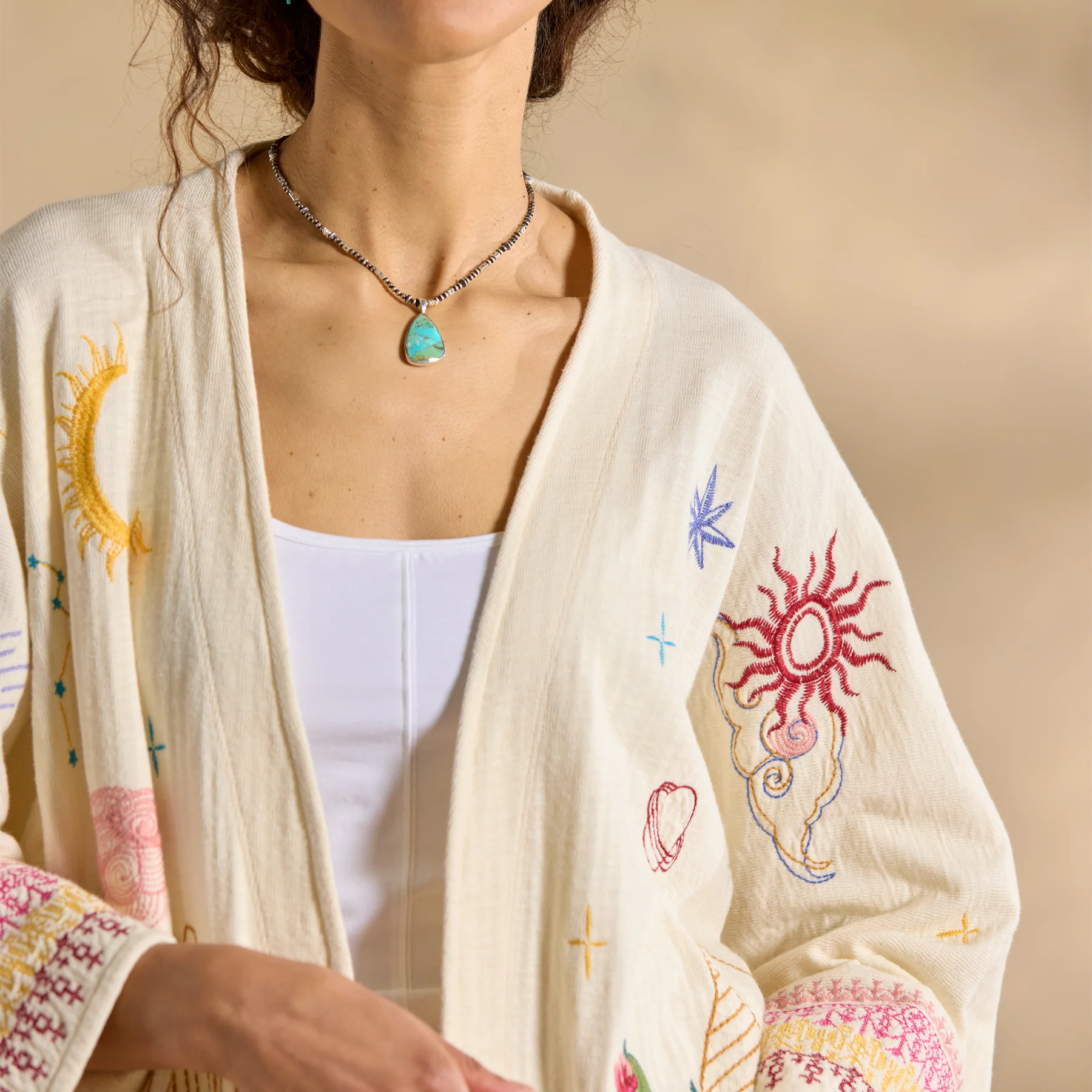 Saguaro Embroidered Kimono