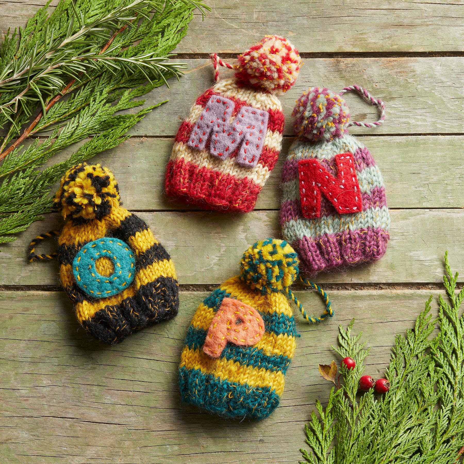 Pom Pom Letter Hat Ornament