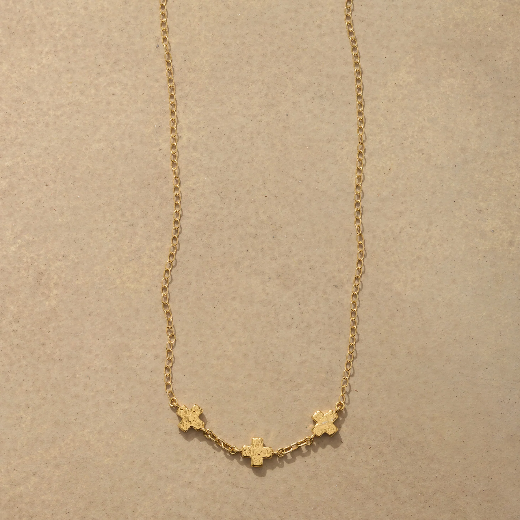 Gold Crossings Necklace
