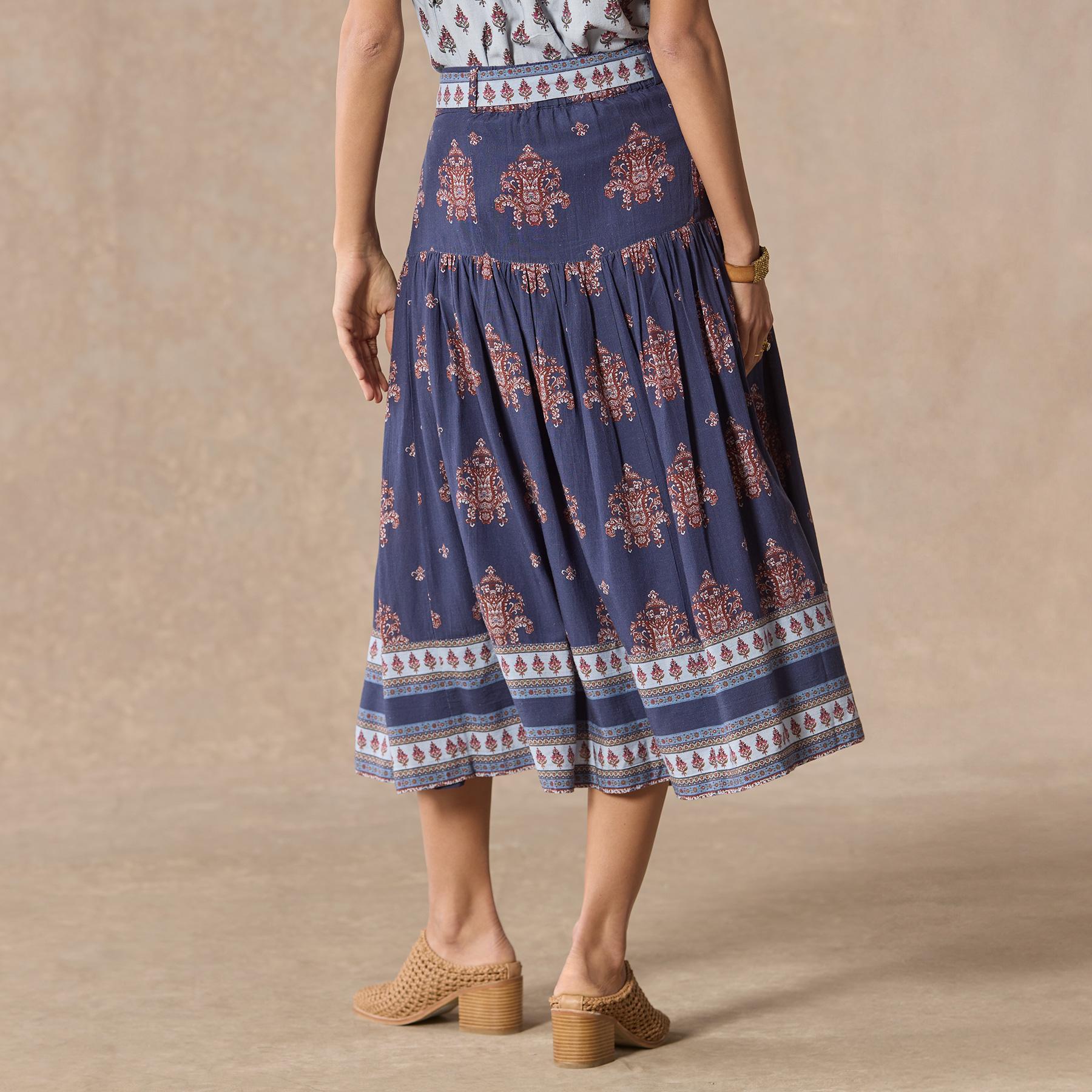 Folklore Ruffle Skirt, Petite