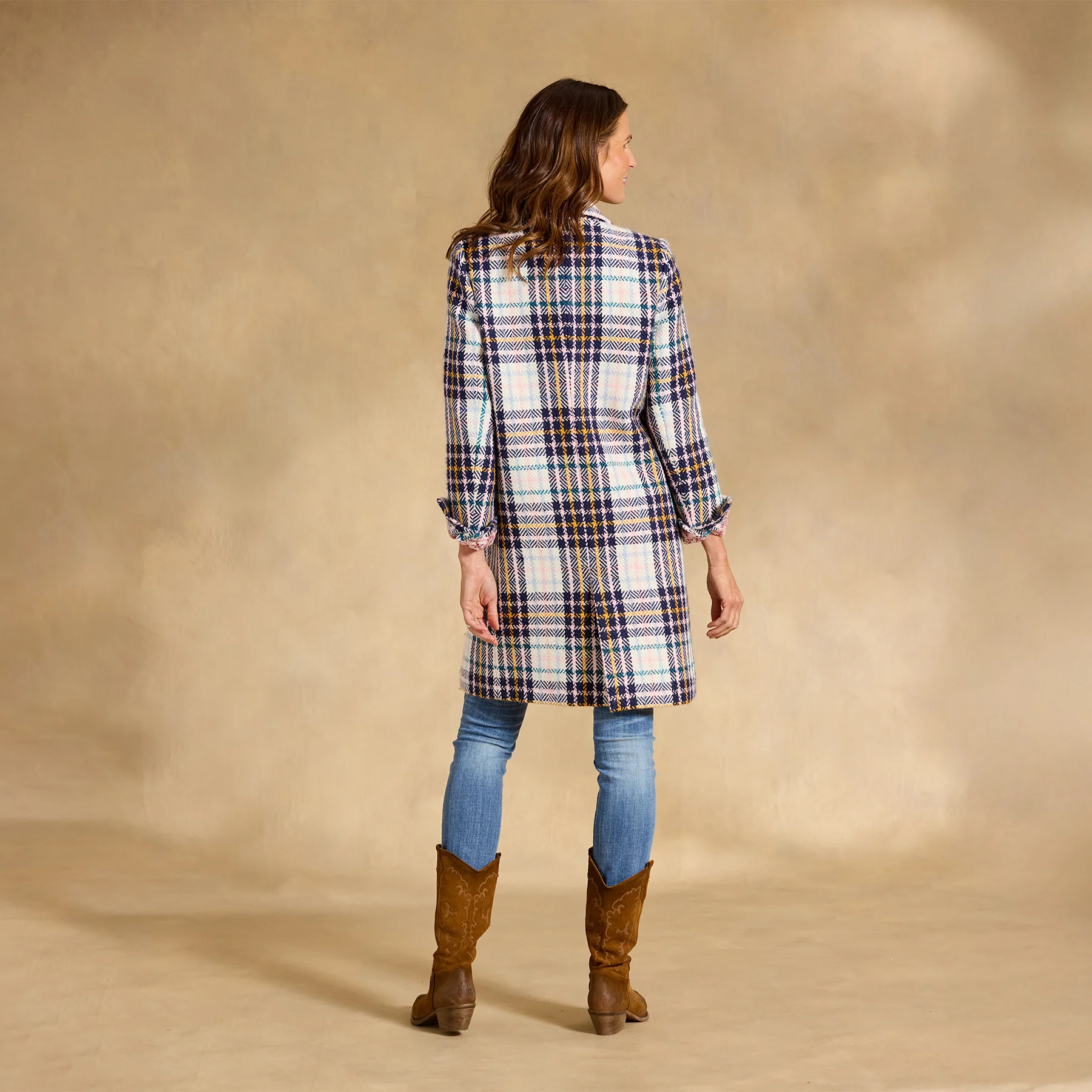 Delilah Plaid Coat, Petite