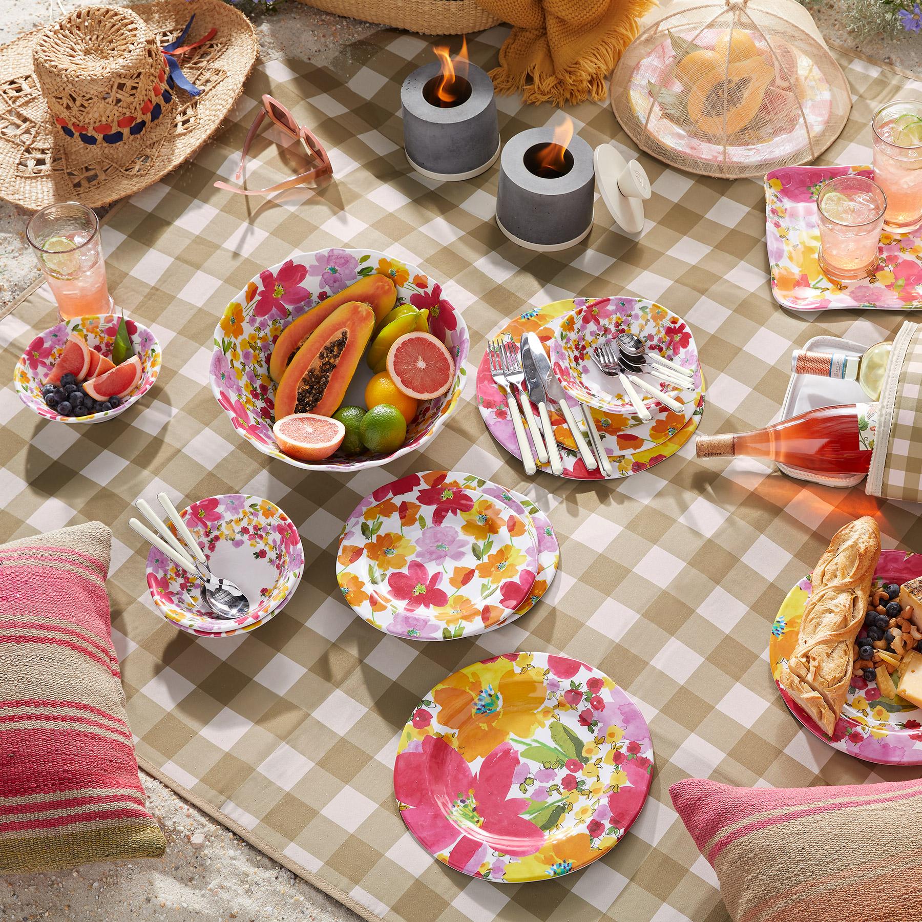 Fanciful Garden Salad Plate Set