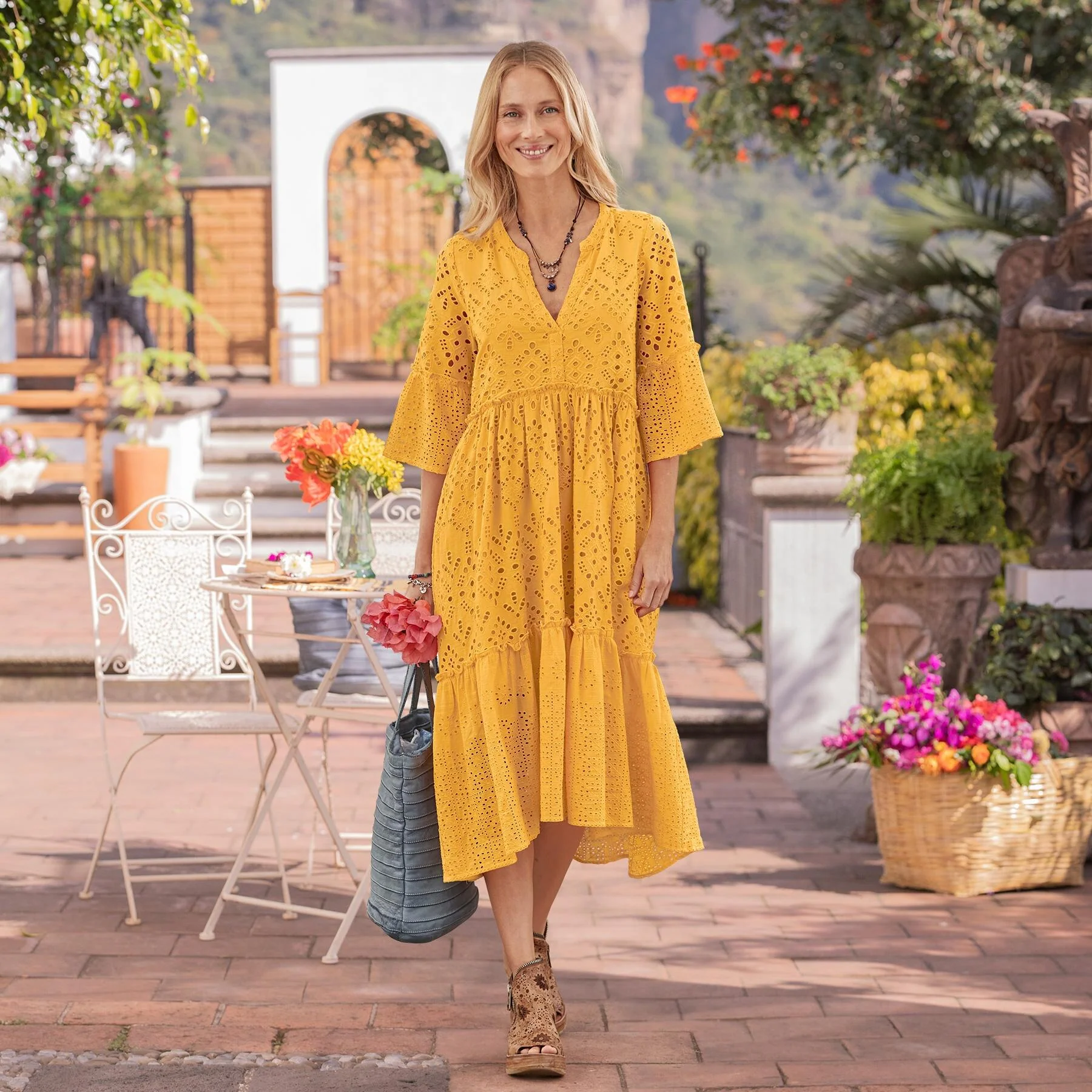 Selma Eyelet Dress Petite