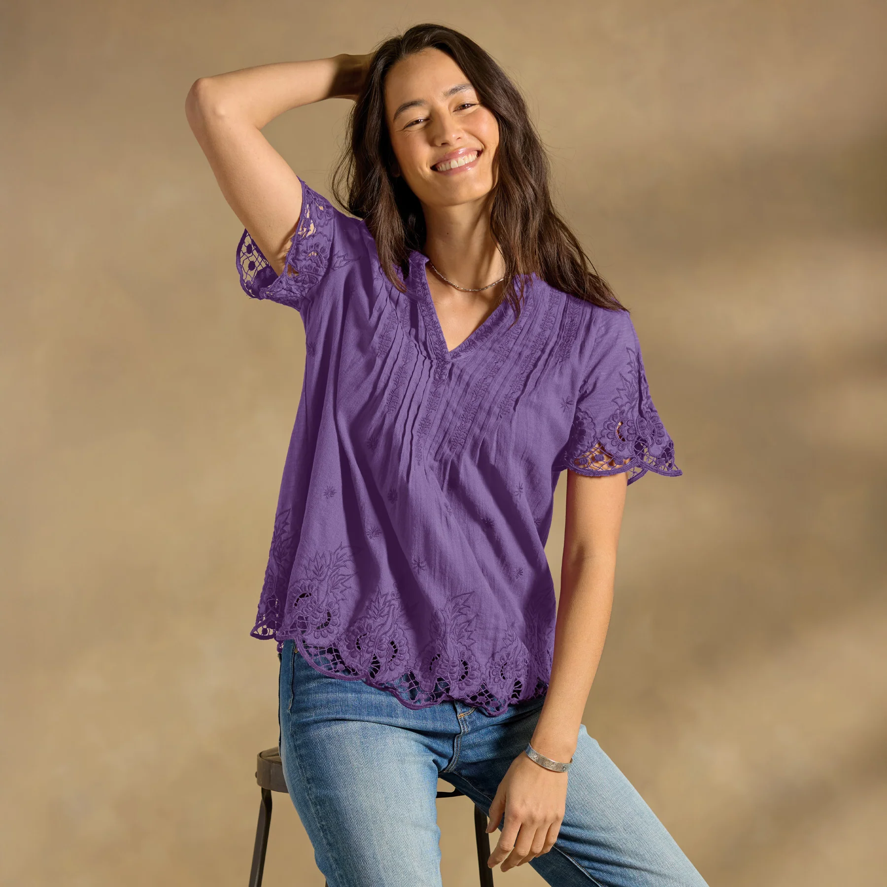 Garland Lace Top, Petite