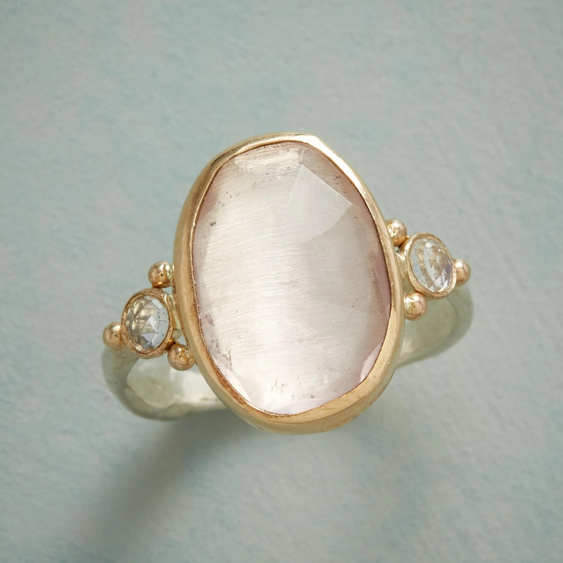 Rose Quartz Shimmer Ring