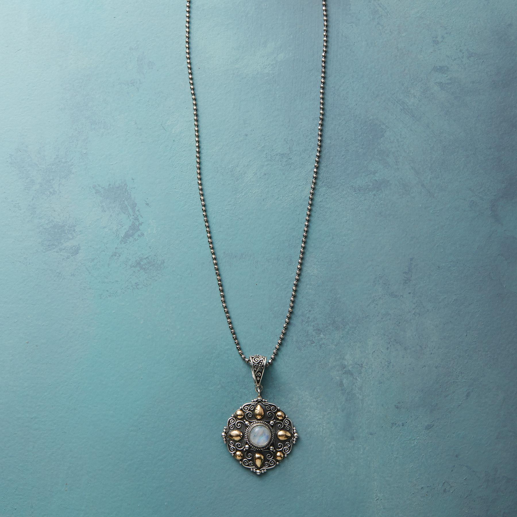 Moonstone Medallion Necklace
