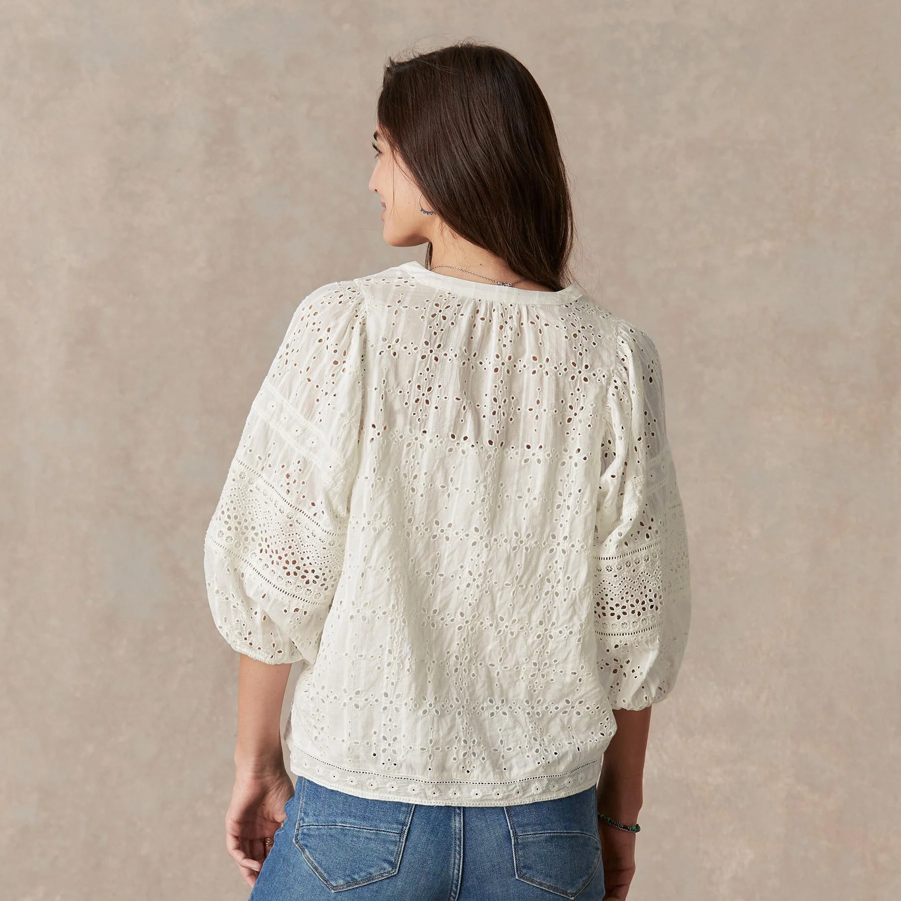 Eyelet Symphony Top, Petite