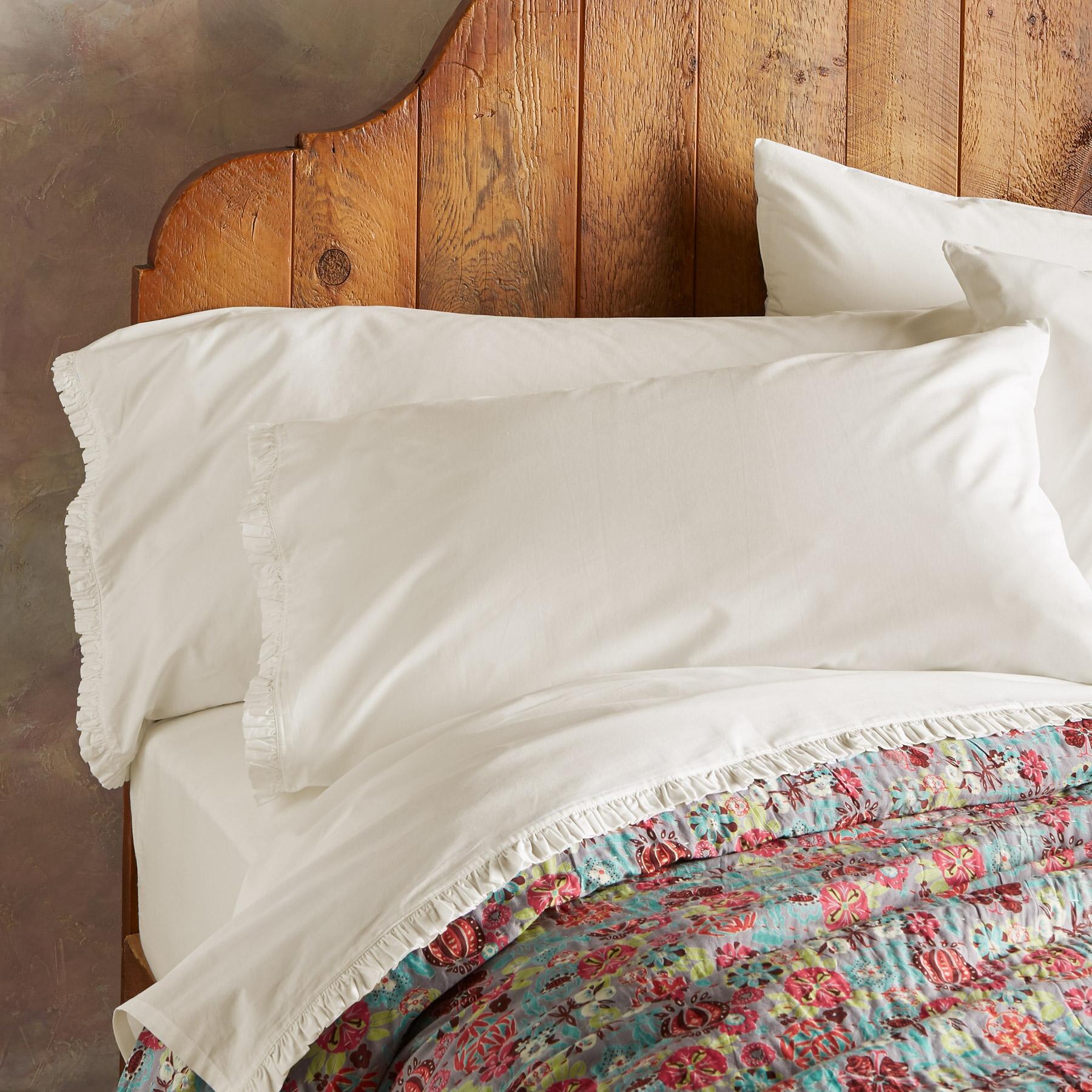 Country Ruffle Pillowcase Set