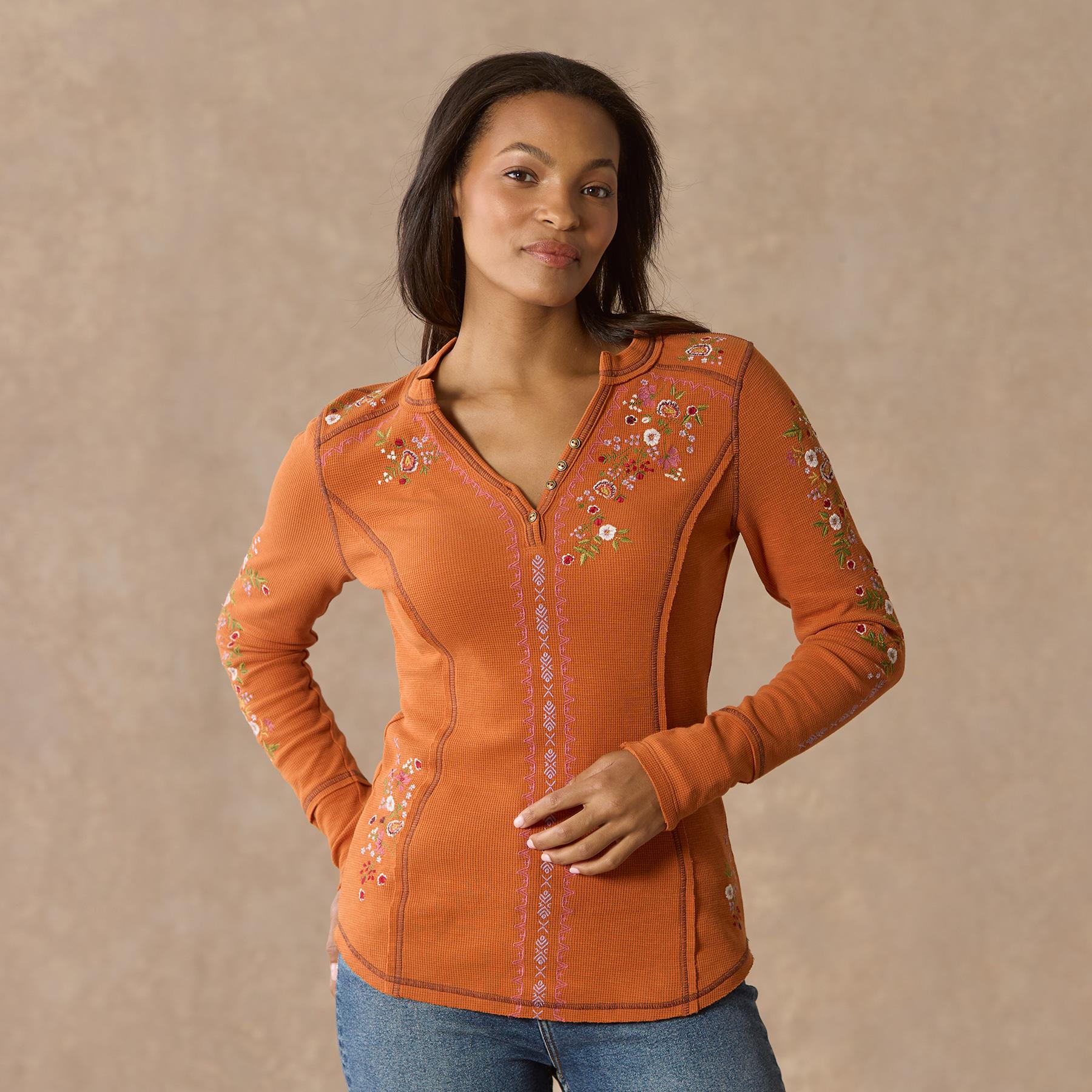 Fayette Floral Henley, Petite