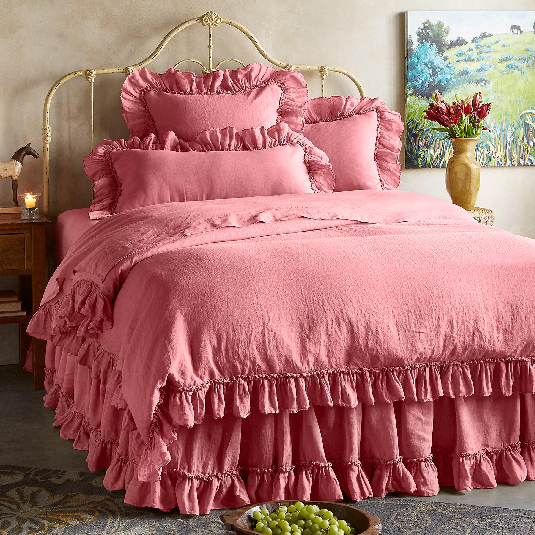 Gossamer Linen Ruffle Duvet Cover