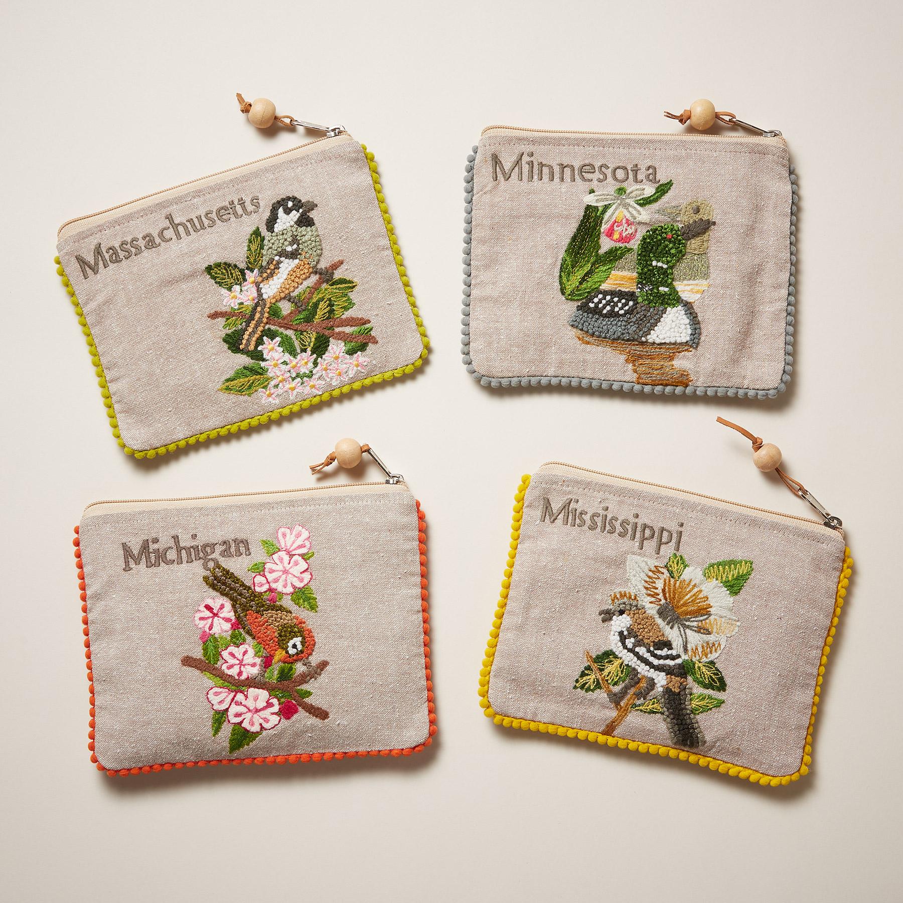 Birds Of The States Jewelry Pouches