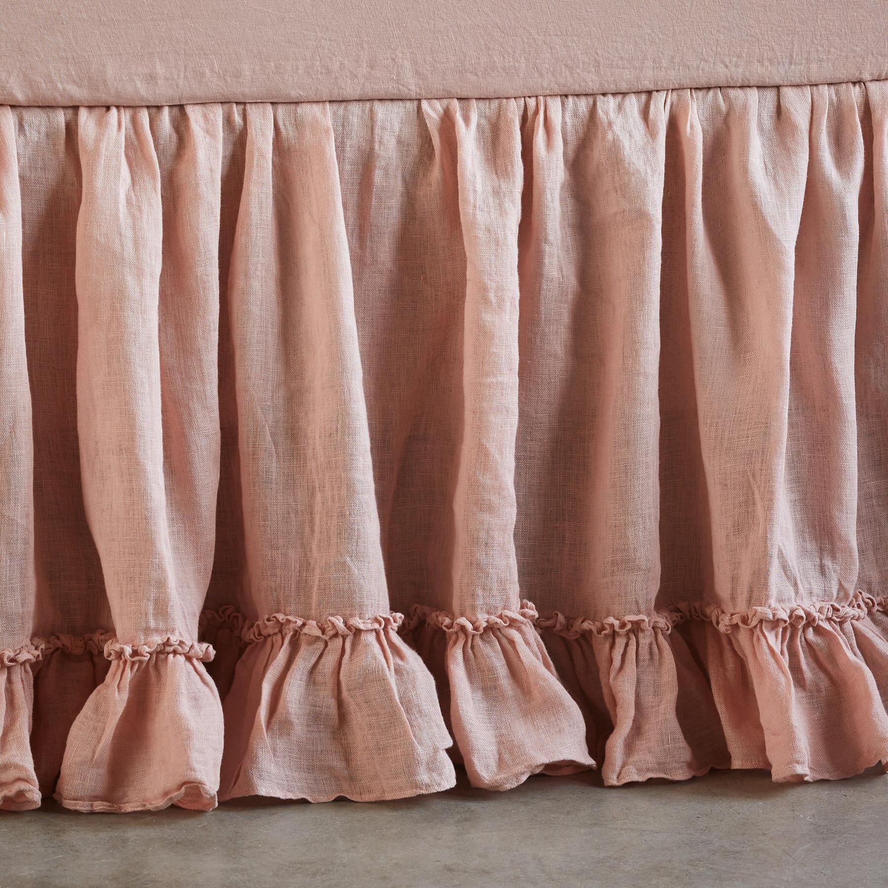 Gossamer Linen Ruffle Bedskirt