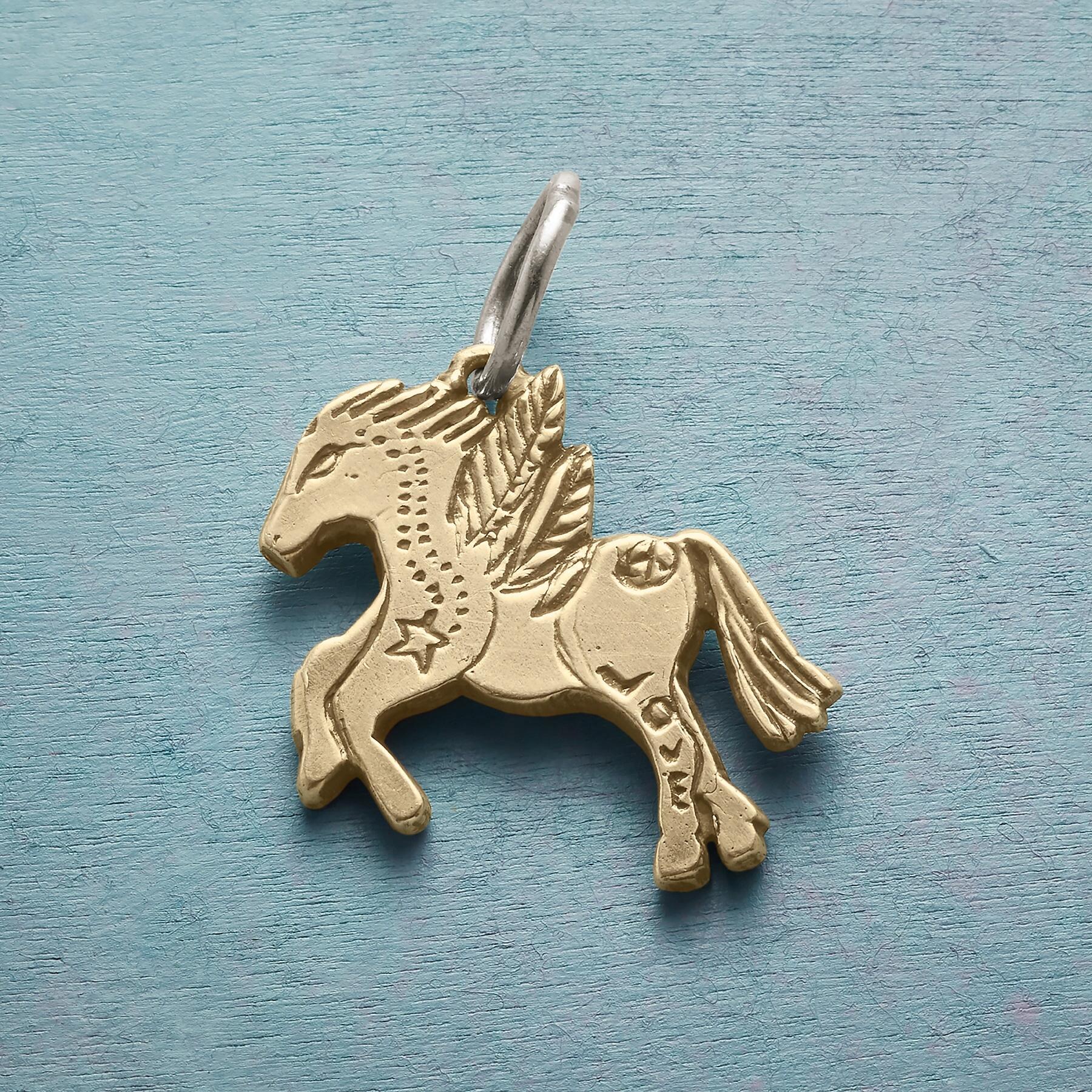 14Kt Gold Winged Horse Charm